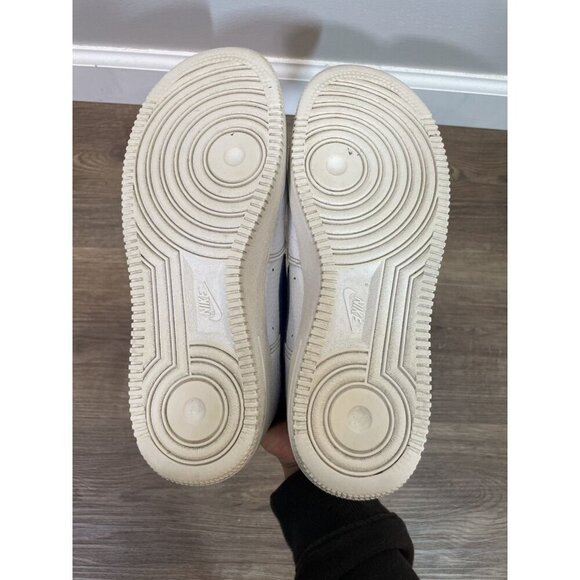 Nike Air Force 1 Low White Blue Swoosh Casual Sneakers Size 6Y (W 7.5) - Picture 4 of 11